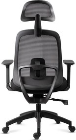 Scaun de birou ergonomic din mesh cu brațe 3D și spătar rabatabil OFF 404 negru