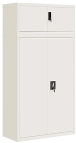 vidaXL Fișet, alb, 90x40x180 cm, oțel