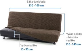 Nueva Textura Huse care se întind foarte bine NIAGARA tutunului 2fotoliu cu manere de lemn (l. 130 - 160 cm)