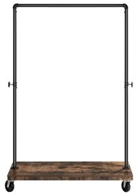 Cuier de podea mobil LINEA, maro/negru