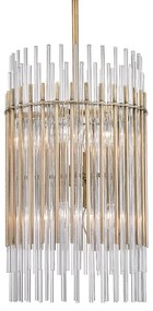 Lustra suspendata LUX, design elegant, WALLIS alama antichizata, cu 8 surse de lumina