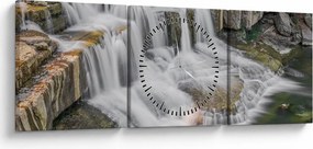 Tablou cu cascade (cu ceas) (90x30 cm)
