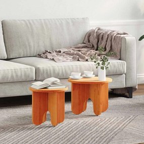 vidaXL Set de măsuțe de cafea 2 pcs Maro ceruit 39.5 x 39.5 x 30 cm