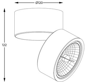Zuma Line 20001-BK-N - Spot LOMO, 1xGU10-ES111/15W/230V, negru