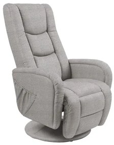 Fotoliu recliner cu functie de masaj Pulsar 2 stofa gri H106 cm