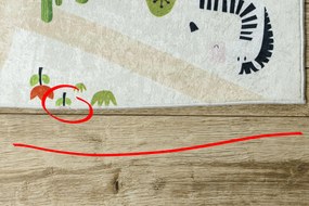 BAMBINO 1165 covor lavabil Grădină zoologică pentru copii anti-alunecare bej - SECUNDAR-COTATI PRODUSUL