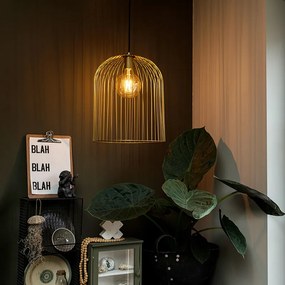 Lampă pendant de design aurie - Wire Knock