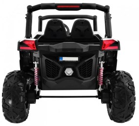 Masinuta Electrica cu acumulator pentru copii NOVOKIDS™ Buggy UTV , 2 locuri, 3-12 ani , max 50 kg , 2 Baterii de 12V, Lungime 124 cm, Alb cu Negru