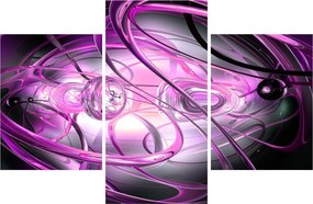 Tabloul cu abstracție frumoasă în violet (90x60 cm)