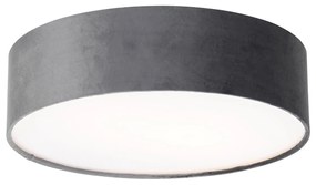 Plafoniera moderna gri 40 cm cu interior auriu - Drum