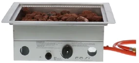 Semineu pe gaz COSI, patrat Cosiburner, inox