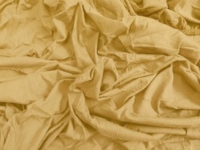 Cearsaf jersey BASIC galben 90 x 200 cm