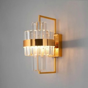 Aplica de perete LED, Metal Auriu, Cristale de Sticla, Empero