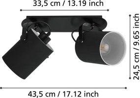 Eglo 33646 - Corp de iluminat tip spot VILLABATE 2xE27/10W/230V