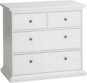 Comoda PARIS, alb, PAL infoliat, 96x49x87 cm