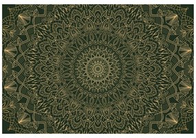 Tapet autoadeziv Mandala decorativă detaliată în  culoare verde