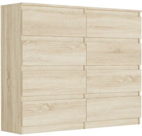 Comoda cu 8 sertare R-120-S8 - diferite variante de culoare artisan