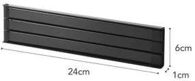 Cuier magnetic reglabil pentru prosoape de bucătărie YAMAZAKI Tower, negru