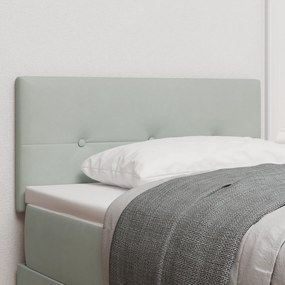 vidaXL Tăblie cap cu lumini cu bandă LED Gri deschis 80 cm Catifea