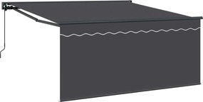 vidaXL Cortina Retractabilă Manual Antracit 350 x 300 cm