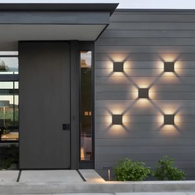 Brilagi - Aplică de perete LED pentru exterior QUADRAY LED/6W/230V, antracit, IP54