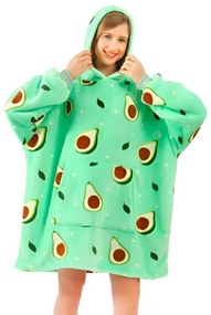 Hanorac mare și pătură într-un singur HOODZIE, Dimensiune universală, Strat gros, Multicolor