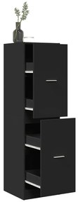 vidaXL Dulap de farmacie, negru, 40x41x144,5 cm, lemn prelucrat