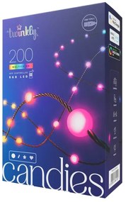 Instalație LED RGB dimabilă de Crăciun 200xLED 14 m USB Wi-Fi Twinkly TWKP200RGB-G