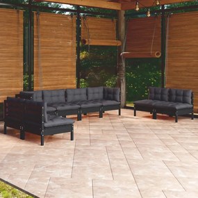 3096236 vidaXL Set mobilier de grădină cu perne, 8 piese, lemn masiv de pin