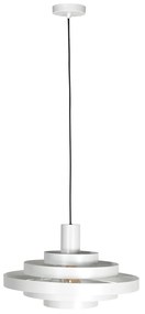 Retro hanglamp wit rond - Halo Cirque