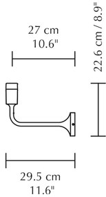 Aplică de perete albă fără abajur din metal Santé – UMAGE