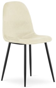 Scaun catifelat bej COMO cu picioare negre