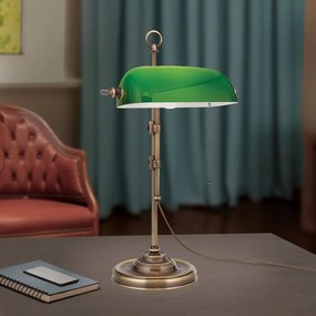 Veioza/Lampa de masa stil clasic HARVARD H-53cm patina/verde