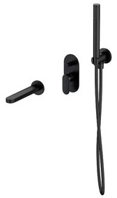 Set de cadă cu baterie ascunsă Cersanit S952-042 CREA negru