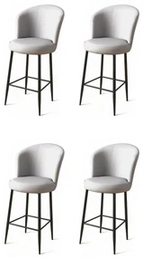 Set de scaune de bar Uras Grey, 4 buc.