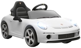 AIYAPLAY Mașină pentru Copii 3-5 Ani cu Licență Oficială RUF GT, Telecomandă, Centură de Siguranță și Muzică, Alb | Aosom Romania