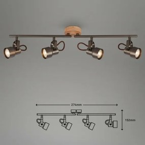 Spot LED Briloner 2872-045 TAHUN 4xGU10/5W/230V 3000K maro