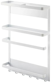 Suport magnetic YAMAZAKI Tower Magnetic Side Rack, mare, alb