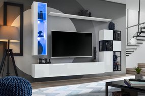 Mobilier living Shelly 27 WS SW M2 (alb mat + alb lucios + negru mat). 1024204