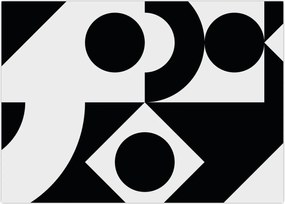 Tablou pe sticlă - Abstracție geometrică N⁰1 (70x50 cm)