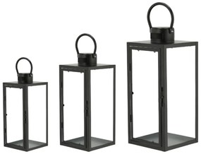 OFERTA Set de 3 felinare din sticla ZANE II.calitate