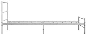 Cadru de pat, alb, 90 x 200 cm, metal