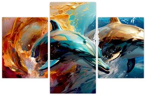 Tablou - Pictură de delfin (90x60 cm)