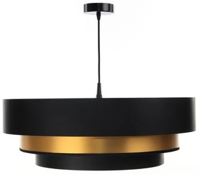 Lustr TRINITI pe cablu 1xE27/60W/230V negru/auriu