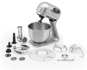 Curve Plus, robot de bucătărie, 5 l, mașină de tocat carne 4 în 1, argintiu, 1000 W