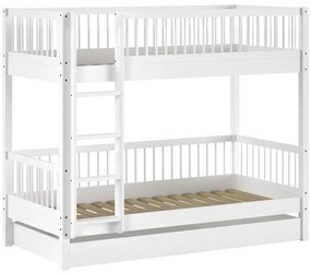 Set FORREST BEECH format dintr-un Pat copii supraetajat (90 x 200 cm) și un sertar.