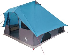 vidaXL Cort Tipi cu acoperiș albastru 358 x 296 x 258 cm tafta