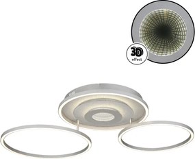 Globo 67824-40 - Plafonieră LED reglabilă MILES 40W/230V 57x99,2 cm argintie + telecomandă