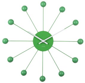 Karlsson 5977BG design ceas de perete verde, diametru 40 cm