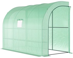 Outsunny Sera, Sera de gradina cu acoperire din plastic, rezistenta la UV, 3 etaje, Usi cu fermoar, Verde | Aosom Romania